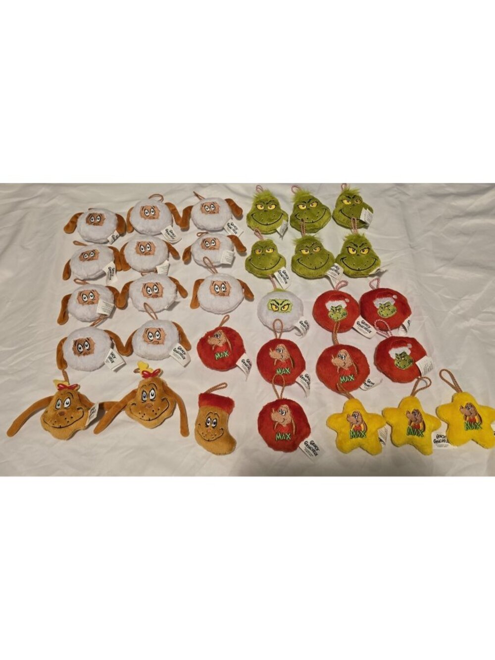 McDonalds GRINCH Happy Meal Toy Plush Ornaments Lot Of 31 Read Information